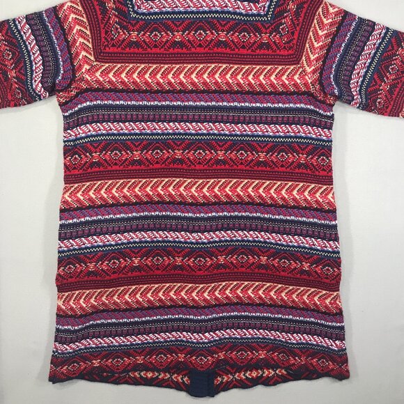 St John's Bay Cardigan Women's XL Red Fair Isle Knit Button Sweater Pocket Aztec - Picture 12 of 15